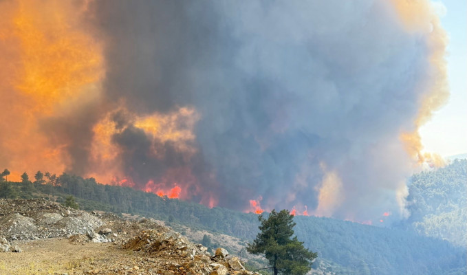 3 ilde alevlerle mücadele sürüyor: 6 mahalle tahliye edildi