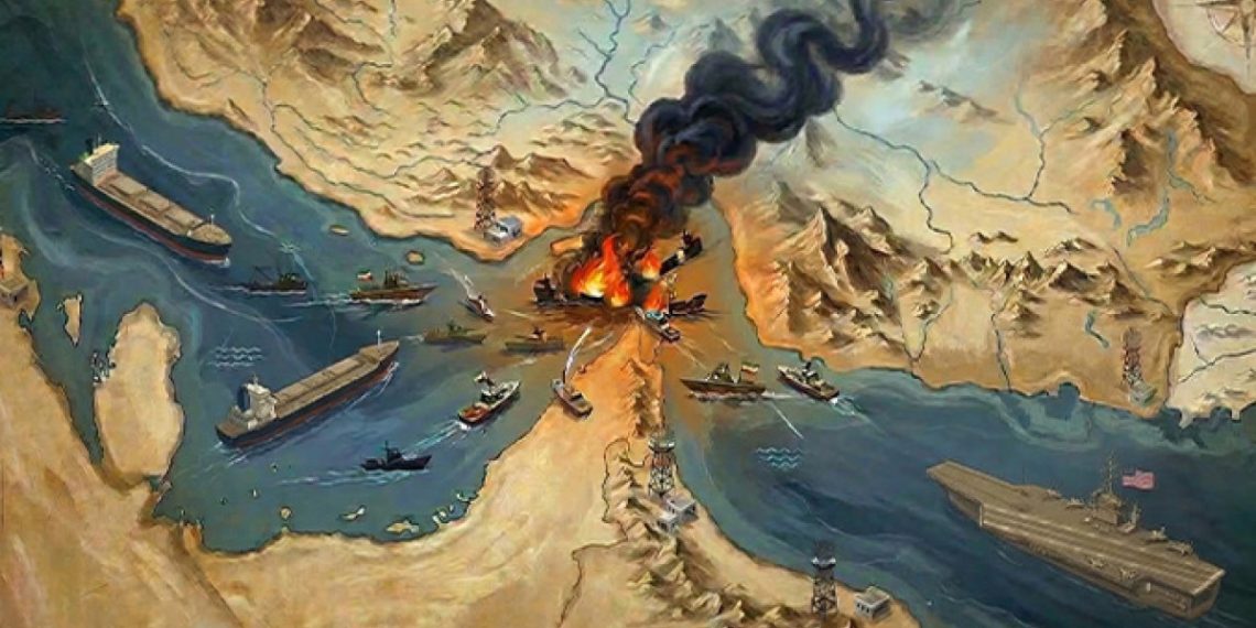 Petrol tankerleri yanarken ABD donanması bekledi